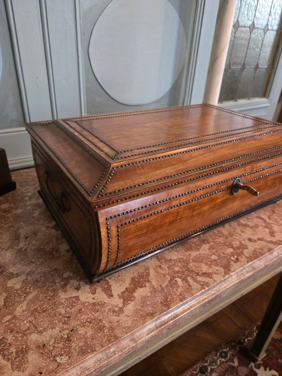 Santo Domingo Lemonwood Shawl Box. Restoration Period-photo-4