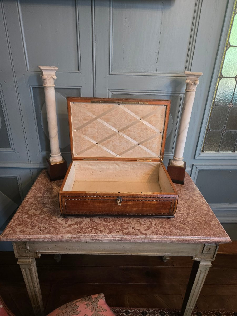 Santo Domingo Lemonwood Shawl Box. Restoration Period-photo-2