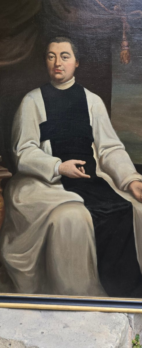Portrait Of A Cistercian Monk Holding A Letter, Late 18th Century, Early 19th Century. -photo-2