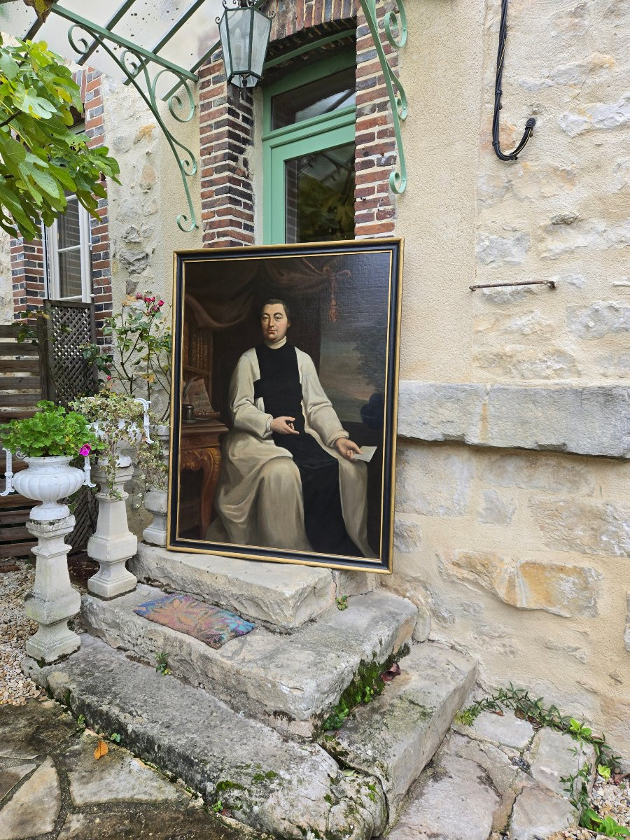 Portrait Of A Cistercian Monk Holding A Letter, Late 18th Century, Early 19th Century. -photo-6