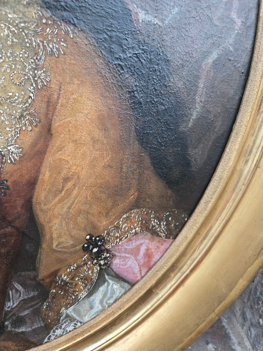 Pierre Ernou, dit le chevalier d’Ernou (1665-1739), Portrait de dame.  -photo-1