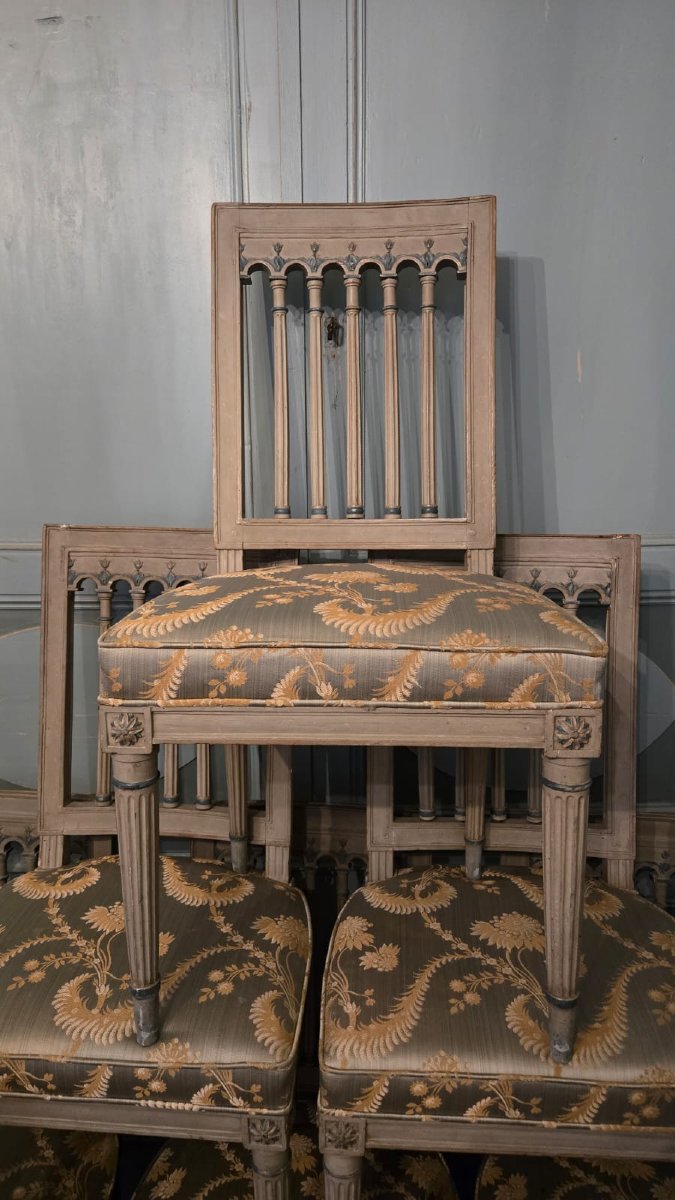 Set Of Eight Parisian Neoclassical Chairs — 18th Century. Paris, Circa 1785–1795 -photo-3