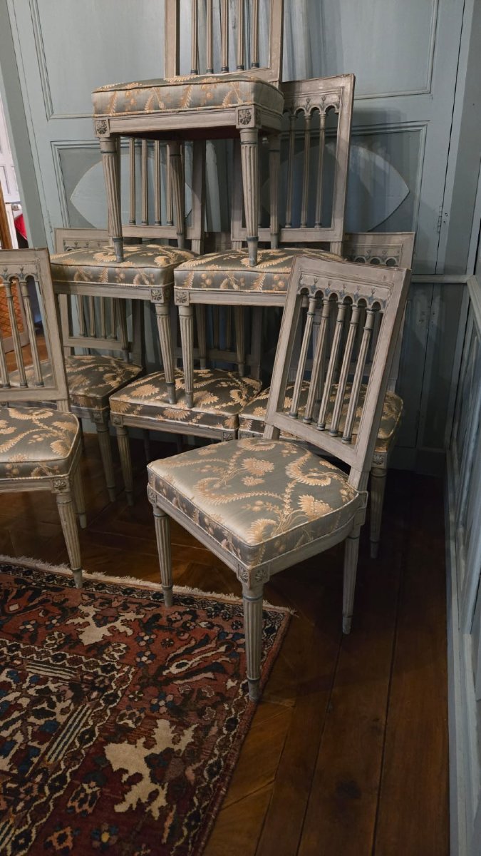 Set Of Eight Parisian Neoclassical Chairs — 18th Century. Paris, Circa 1785–1795 -photo-1