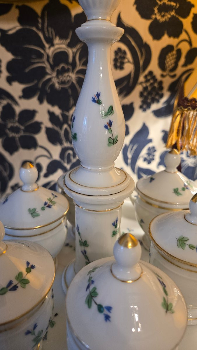 Serviteur à Crème en porcelaine, décors au Barbeaux vers 1800-photo-3