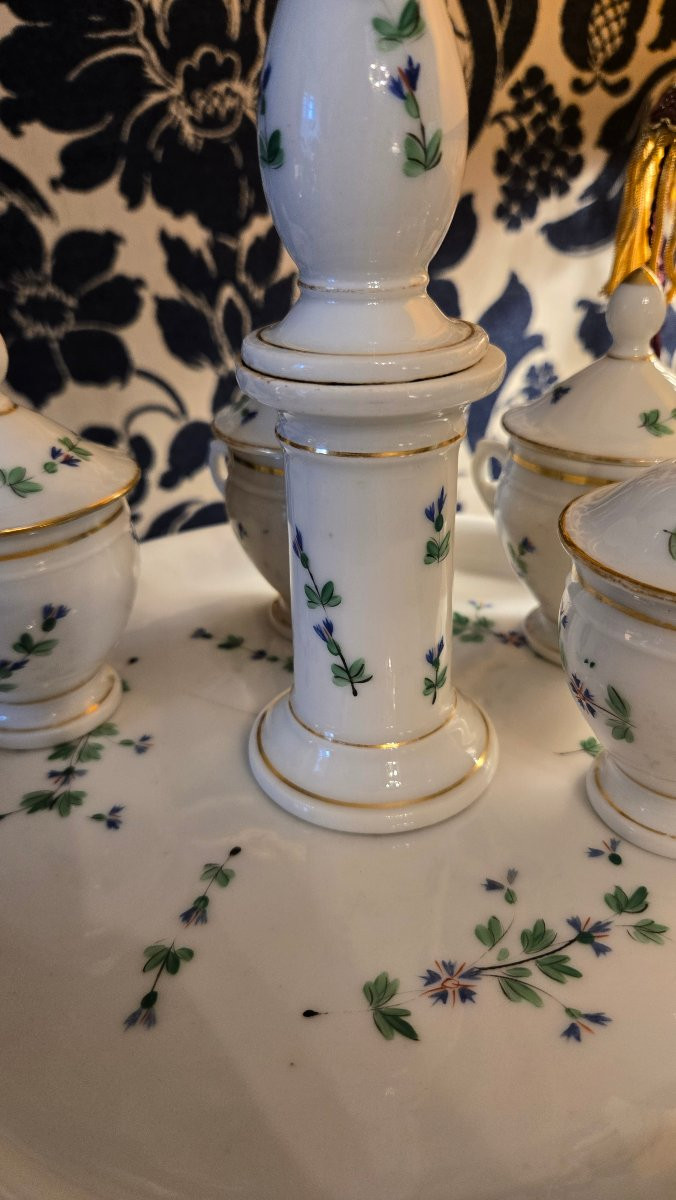 Serviteur à Crème en porcelaine, décors au Barbeaux vers 1800-photo-5