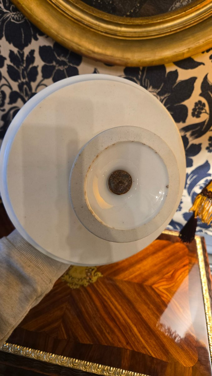 Serviteur à Crème en porcelaine, décors au Barbeaux vers 1800-photo-6