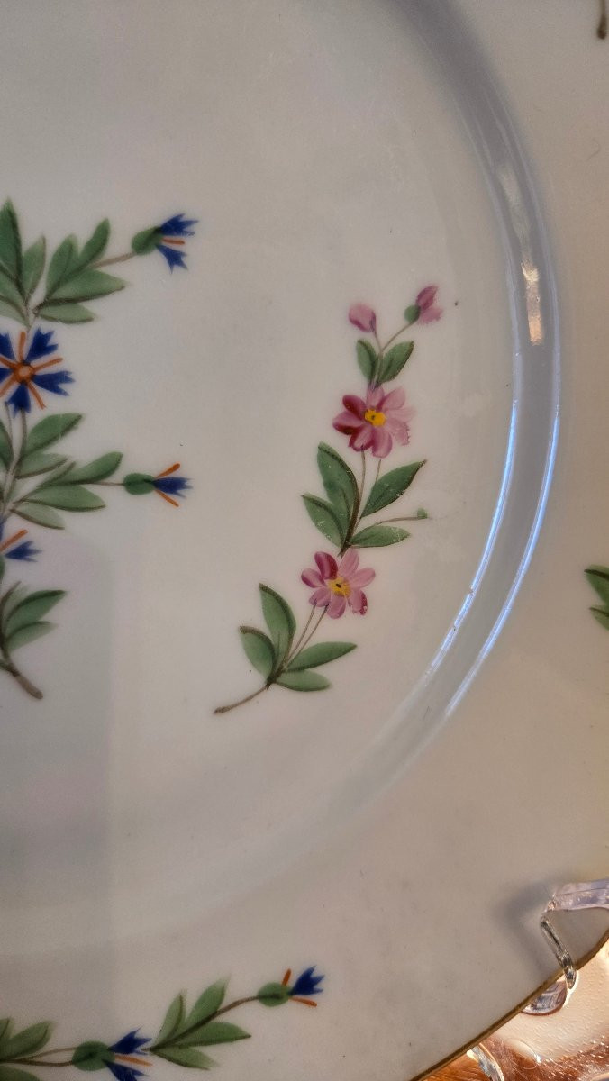 Ensemble de 8 assiettes decors aux Barbeaux vers 1800 -photo-8