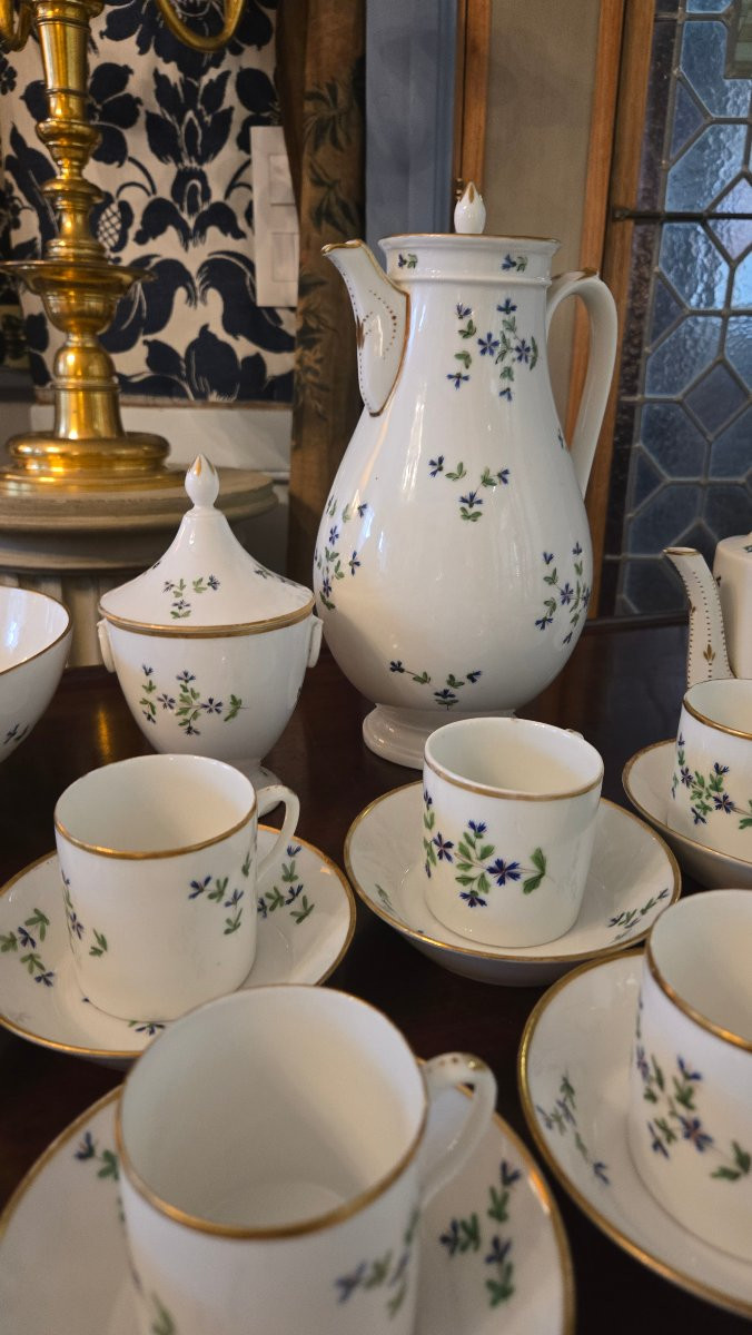 Nast, Paris – End Of The 18th Century Complete Litron Service With “barbeau” Decoration-photo-3