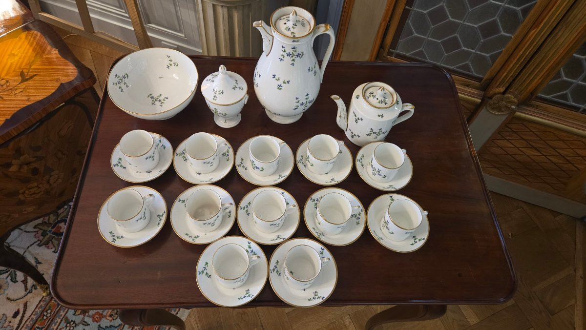 Nast, Paris – End Of The 18th Century Complete Litron Service With “barbeau” Decoration-photo-7