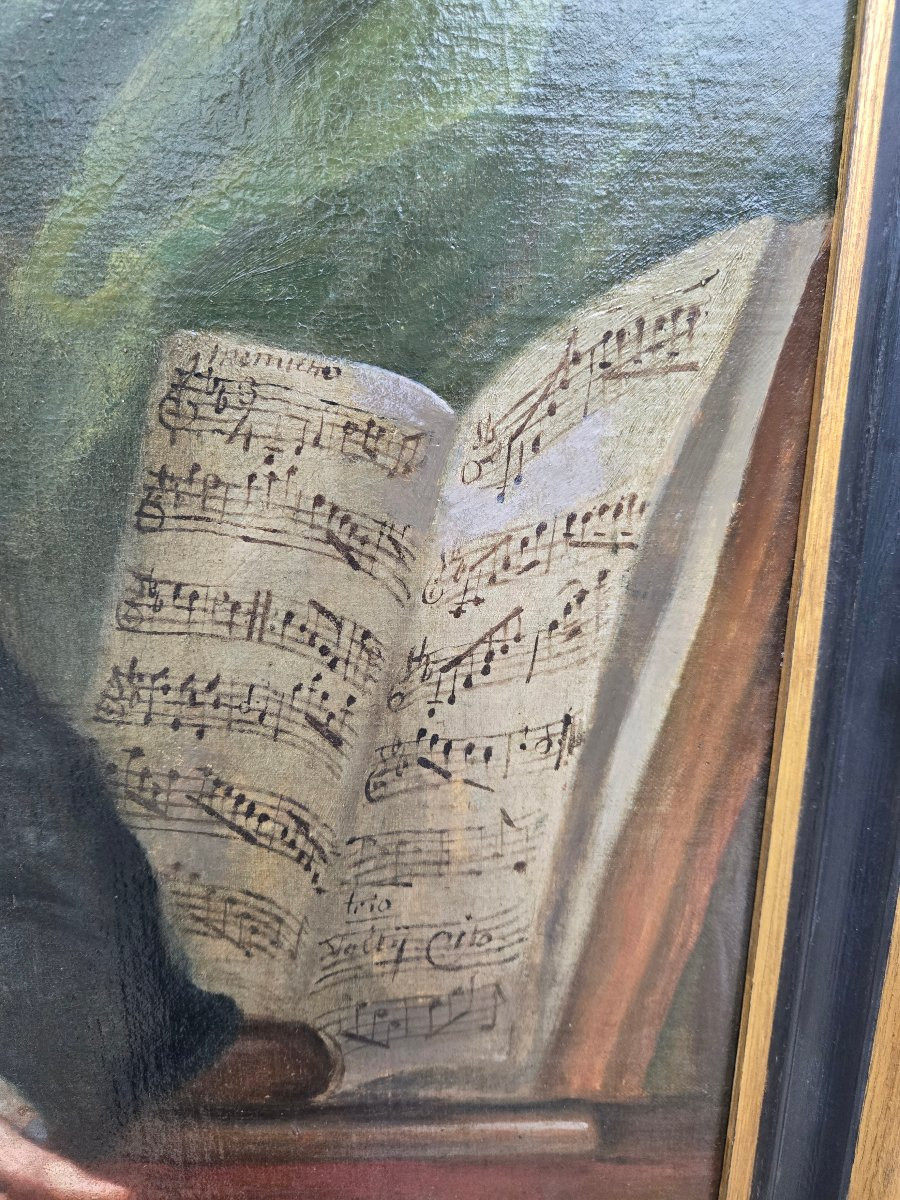 Important Portrait Of A Clergyman Who Was A Musician – Circa 1830.  -photo-1