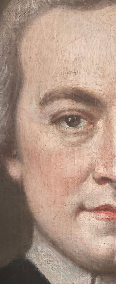 Important Portrait Of A Clergyman Who Was A Musician – Circa 1830.  -photo-3