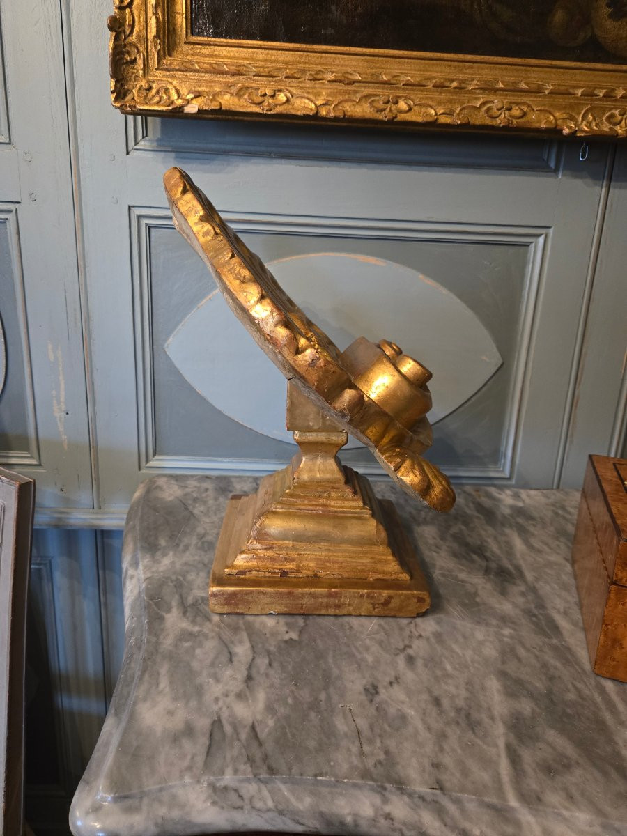 Hotel Lectern In Carved And Gilded Wood – Early 19th Century.-photo-1