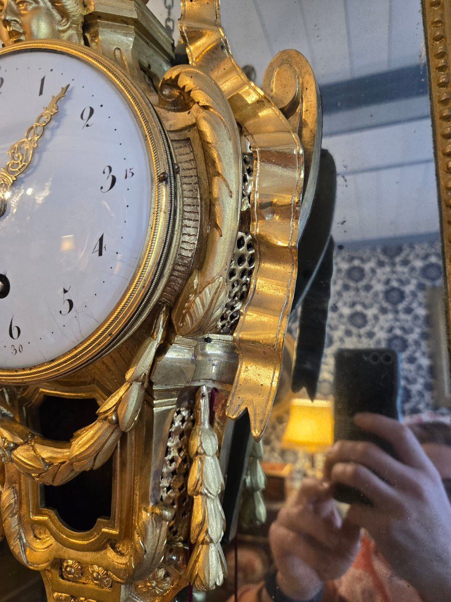 Louis XVI Period Alcove Clock With A Striking Mechanism On Demand.  -photo-3