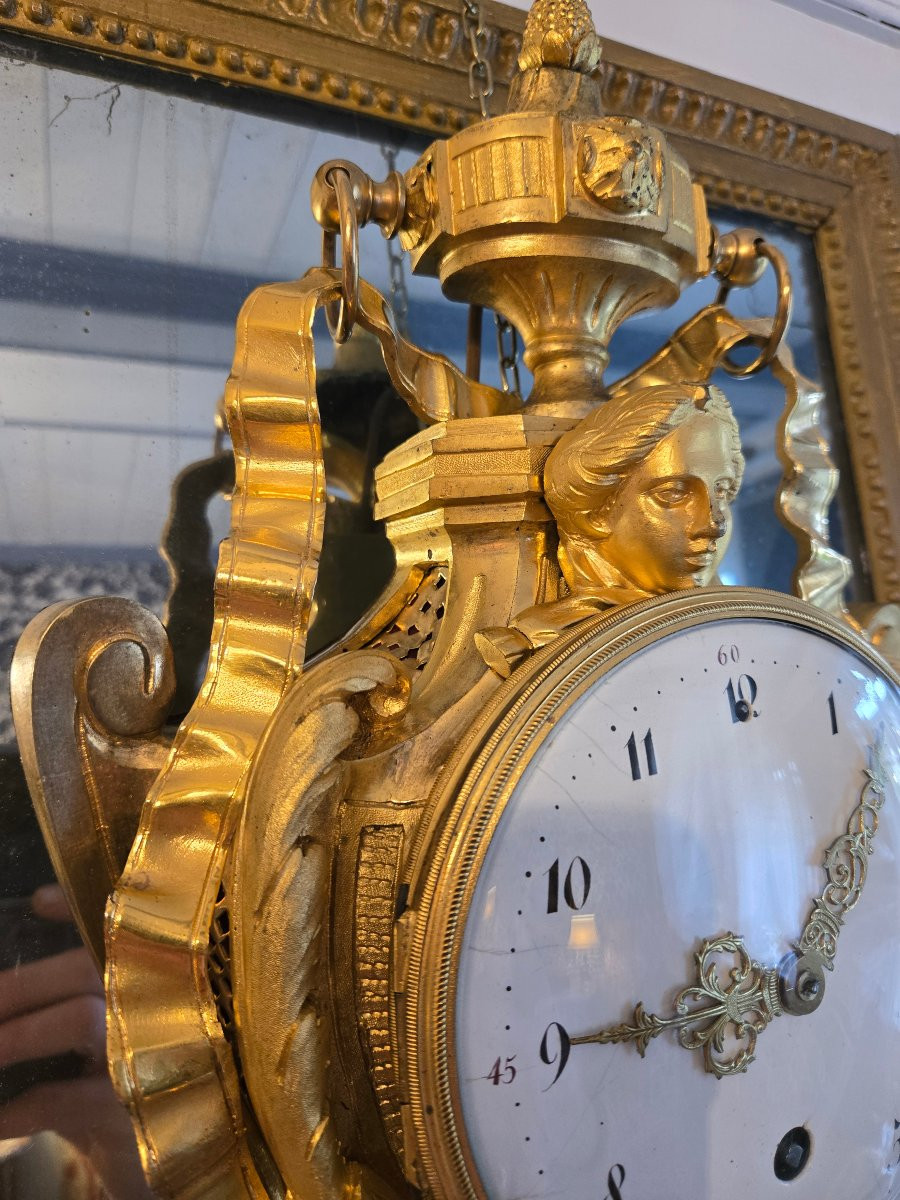 Louis XVI Period Alcove Clock With A Striking Mechanism On Demand.  -photo-3