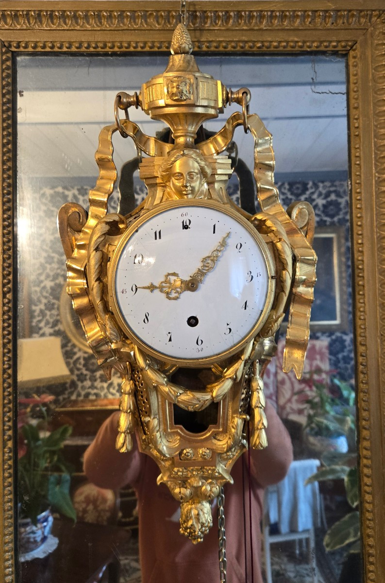 Louis XVI Period Alcove Clock With A Striking Mechanism On Demand.  