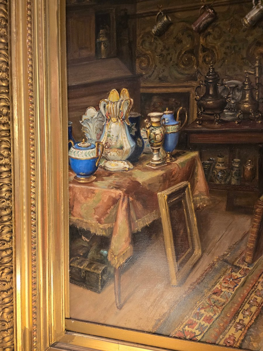 Interior Of An Antique Shop, Jean-baptiste Coene (1805–1850).  -photo-2