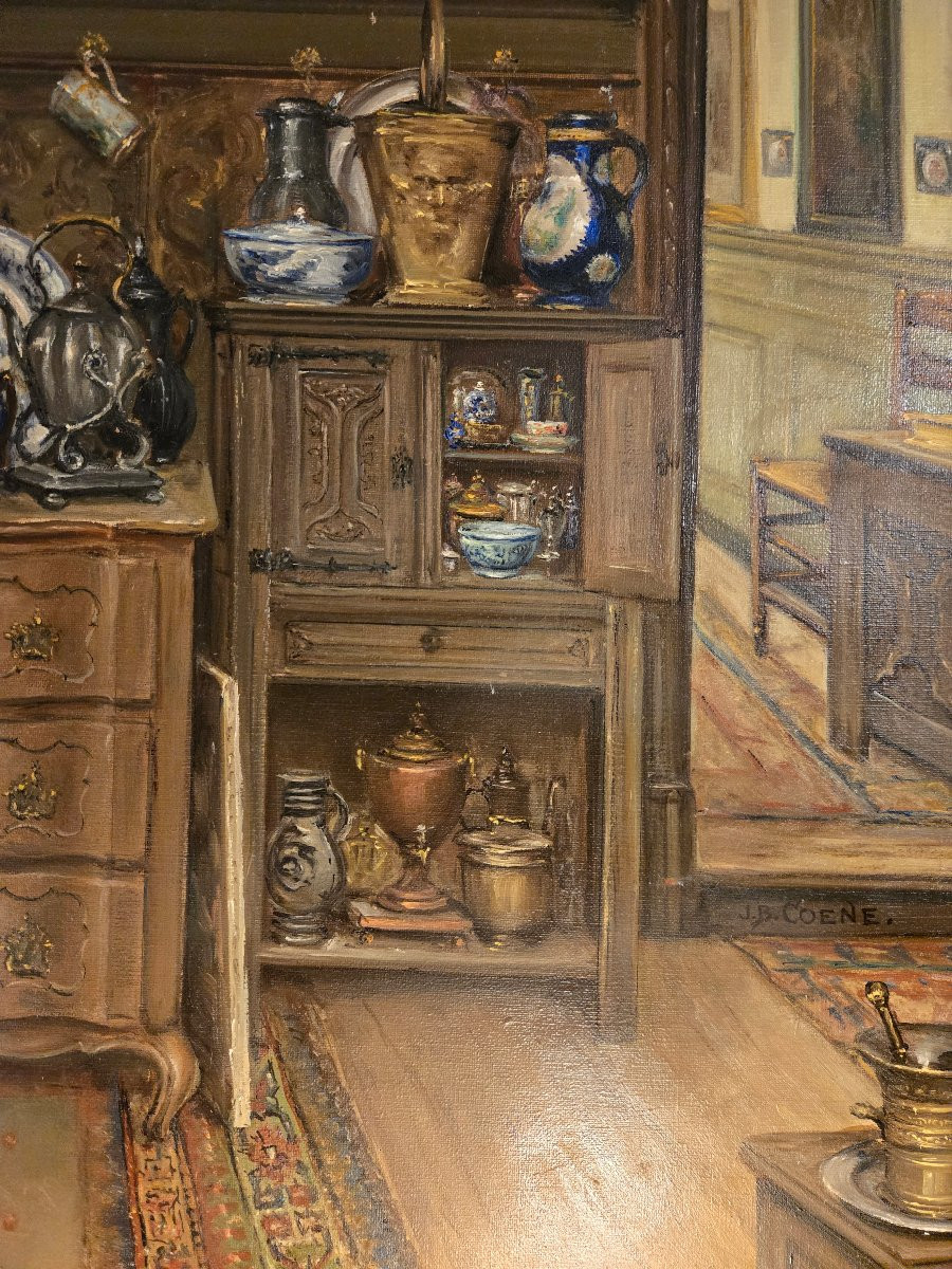 Interior Of An Antique Shop, Jean-baptiste Coene (1805–1850).  -photo-4
