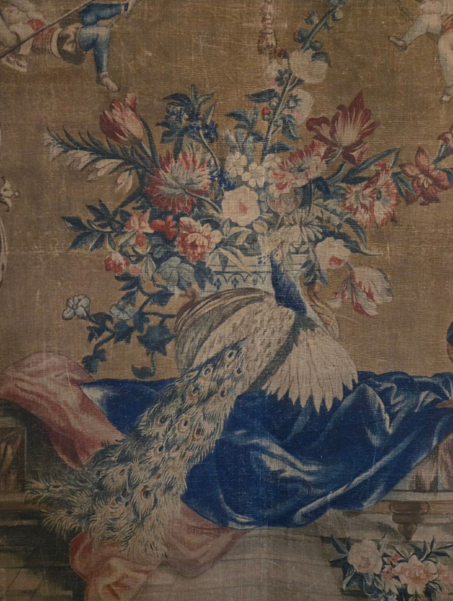Grande toile peinte d’après Beauvais, France, XVIIIe siècle  -photo-4