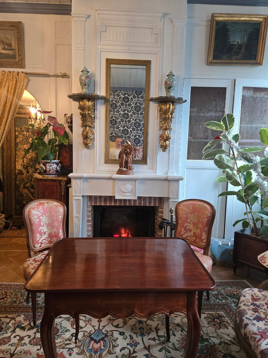 Pair Of Large Wall Consoles In Carved And Gilded Wood, Early 18th Century.  -photo-7