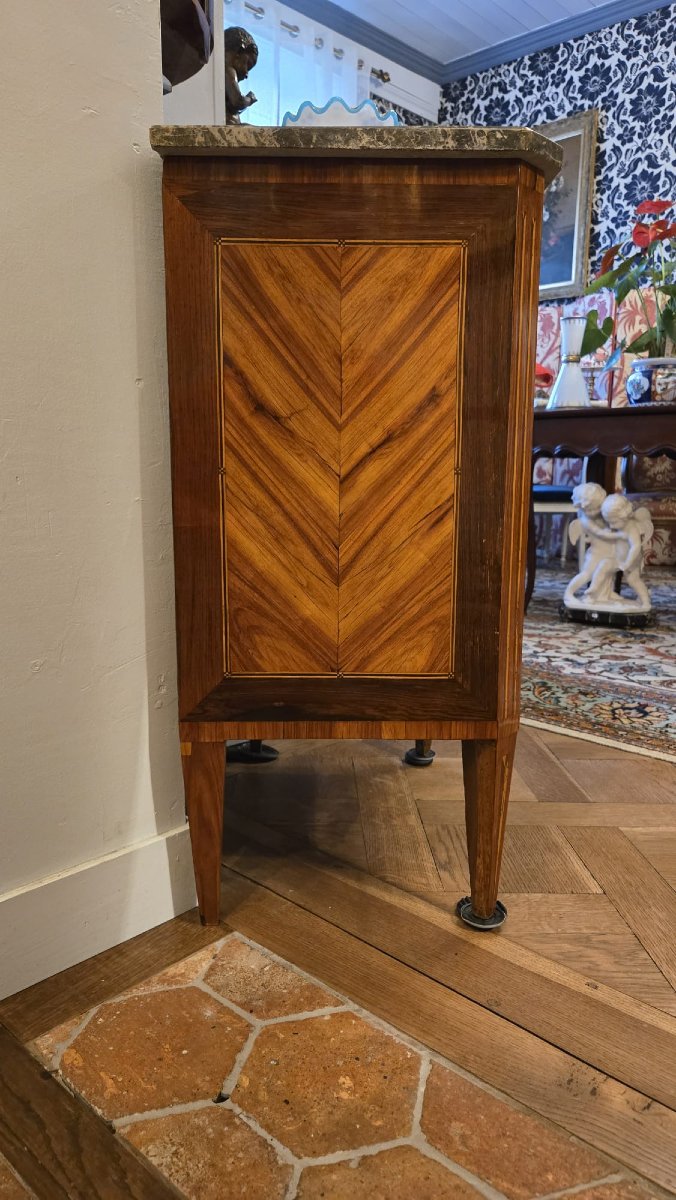 Commode d'Entredeux, Also Known As Demi-commode, From The Louis XVI Period.  -photo-4
