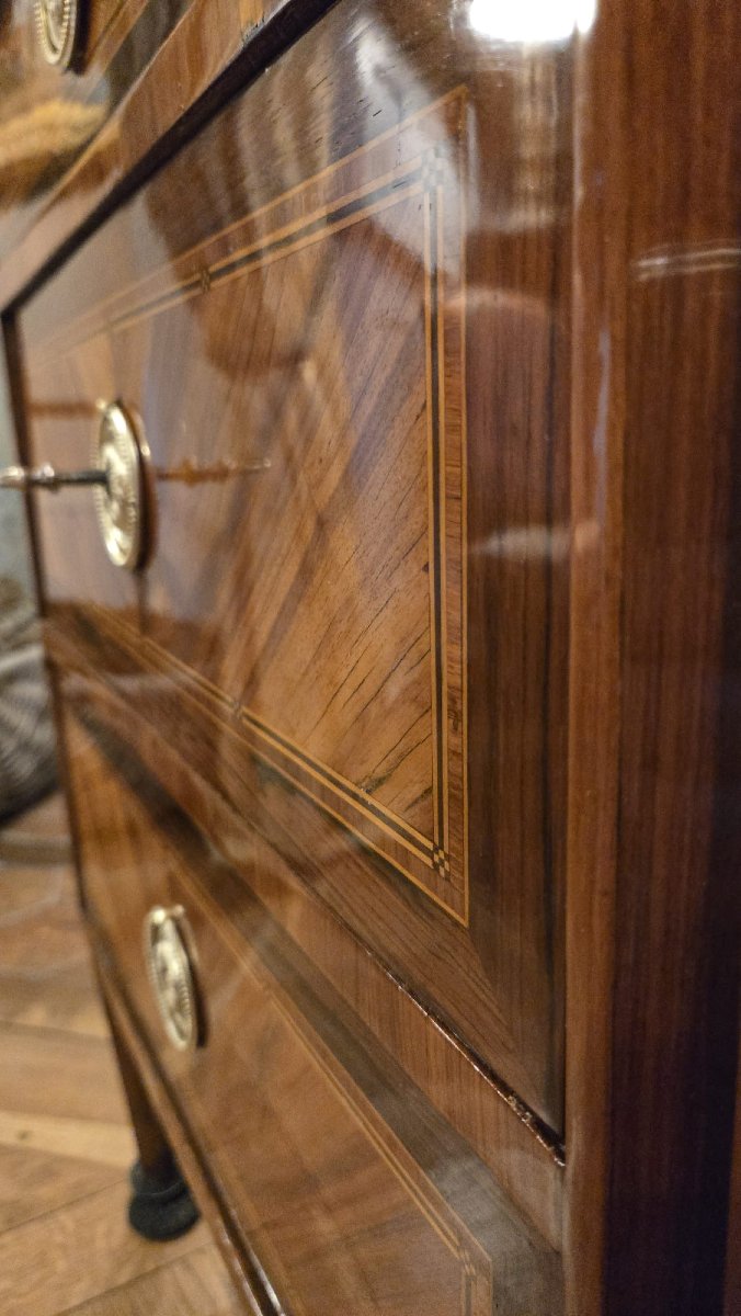 Commode d'Entredeux, Also Known As Demi-commode, From The Louis XVI Period.  -photo-7