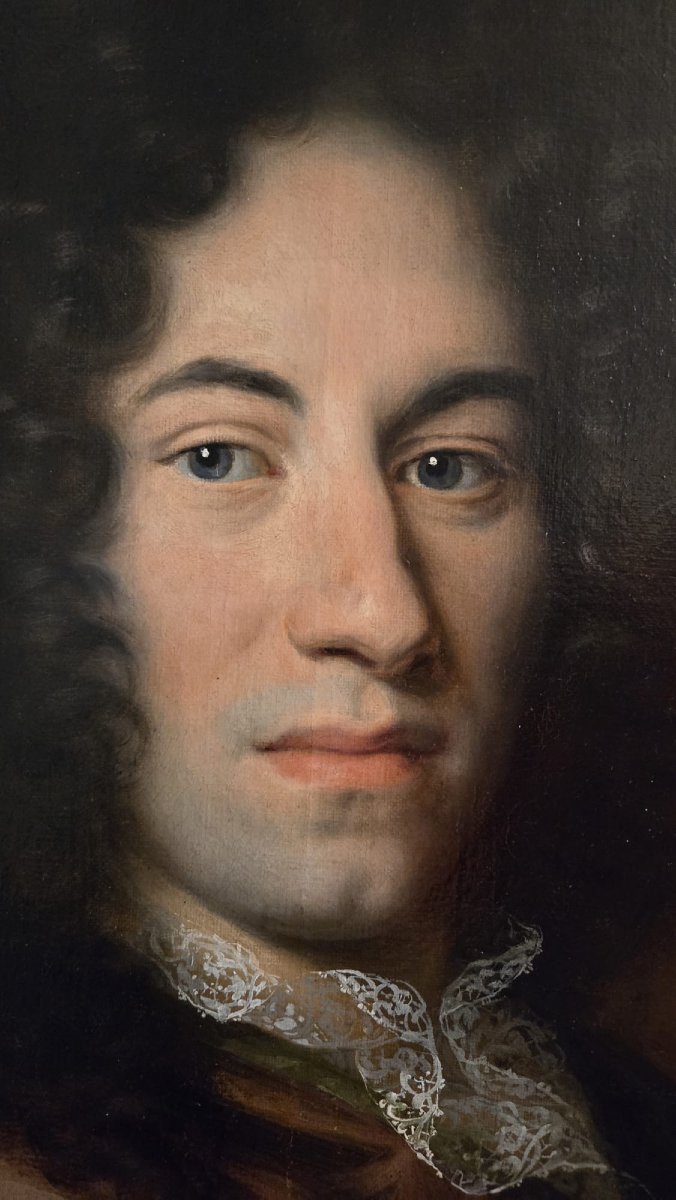 Elegant Portrait Of A Man – French School, Late 17th Century. -photo-3