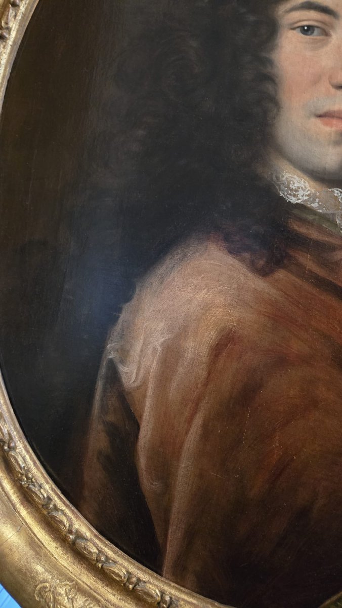 Elegant Portrait Of A Man – French School, Late 17th Century. -photo-3
