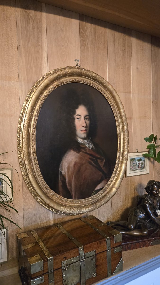 Elegant Portrait Of A Man – French School, Late 17th Century. -photo-6