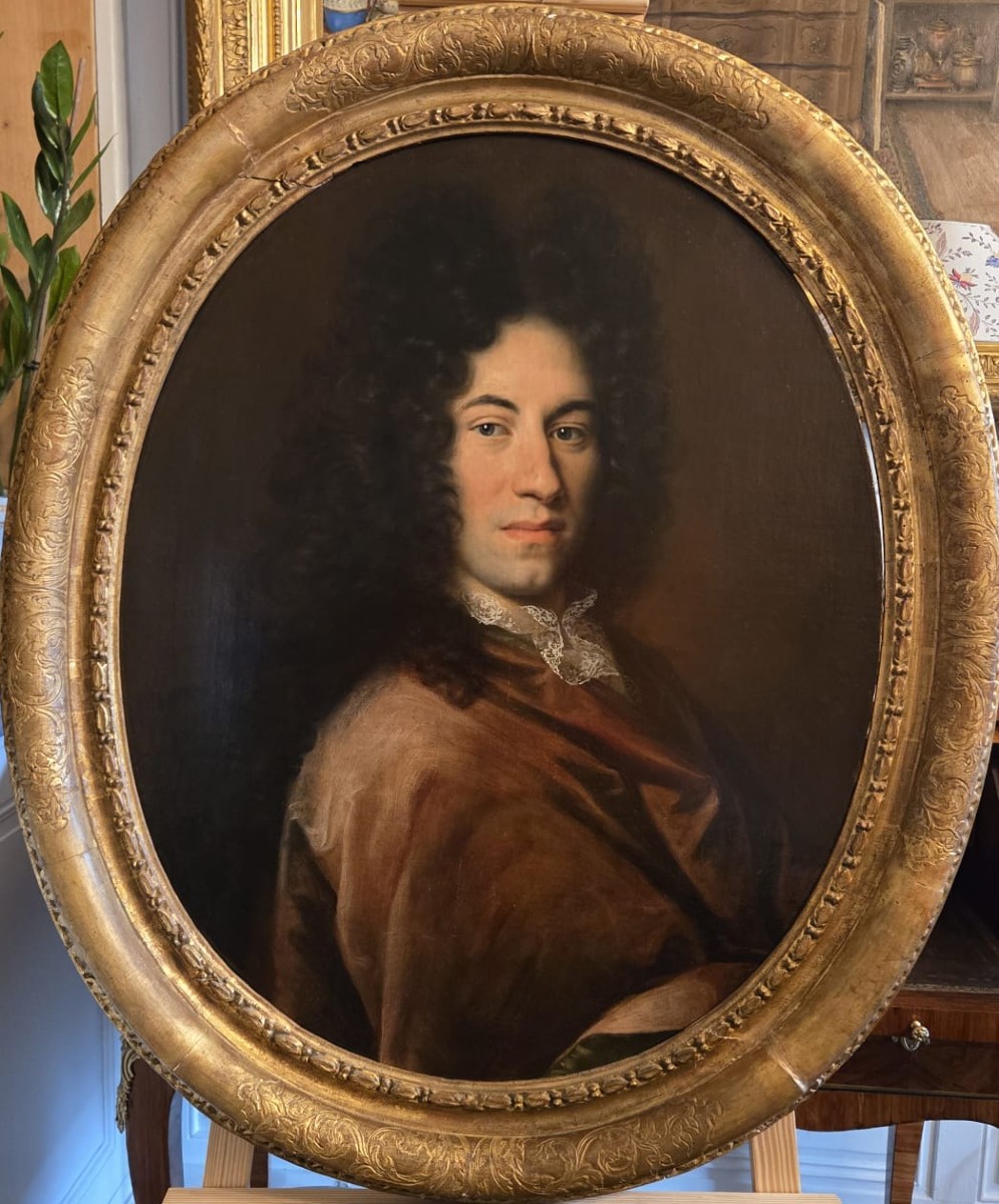 Elegant Portrait Of A Man – French School, Late 17th Century. 