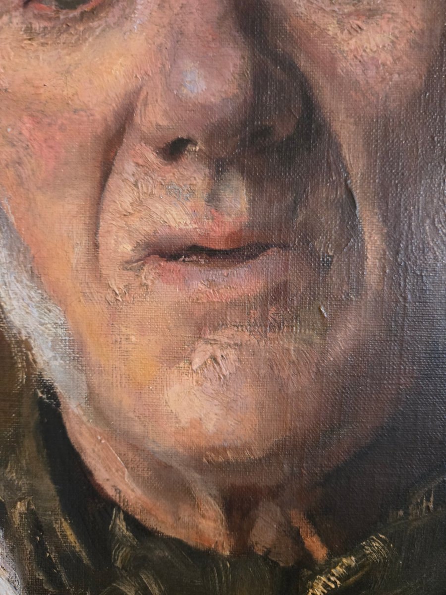 Édouard Dantan, Le Père Lamidey, dit le Grand Midey, ancien marin de Villerville peint en 1893.-photo-2