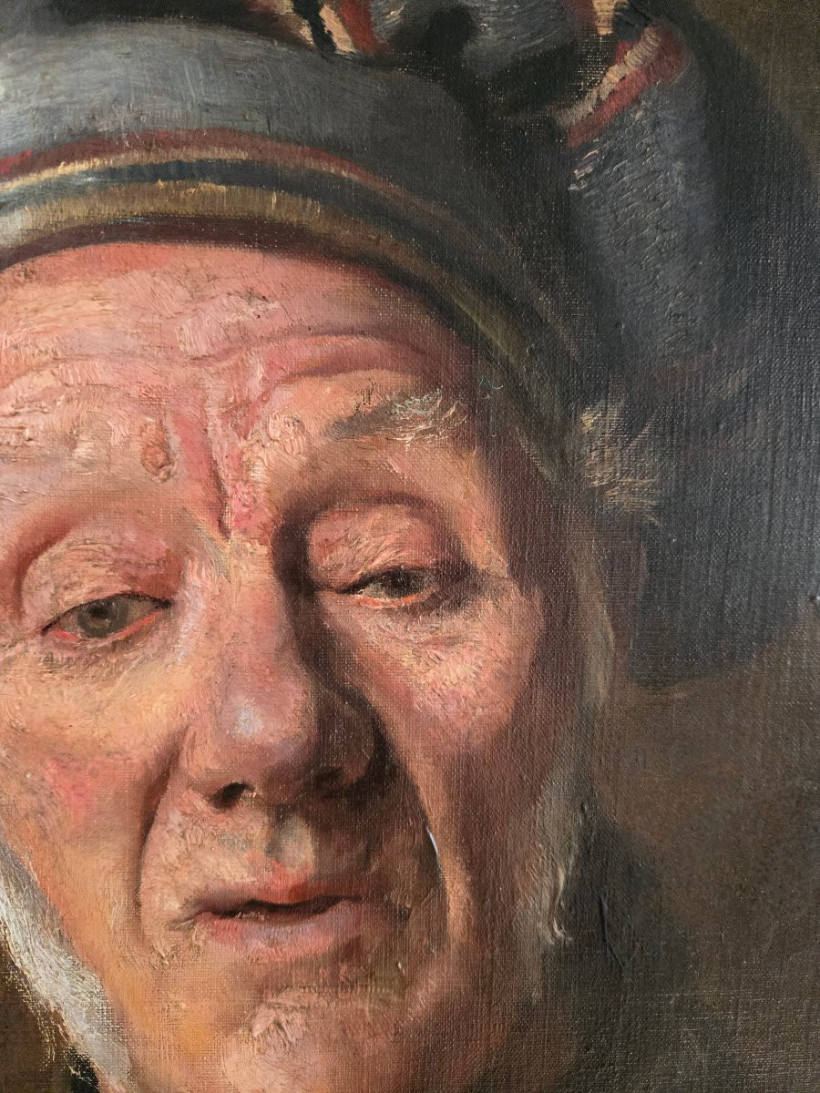 Édouard Dantan, Le Père Lamidey, dit le Grand Midey, ancien marin de Villerville peint en 1893.-photo-1