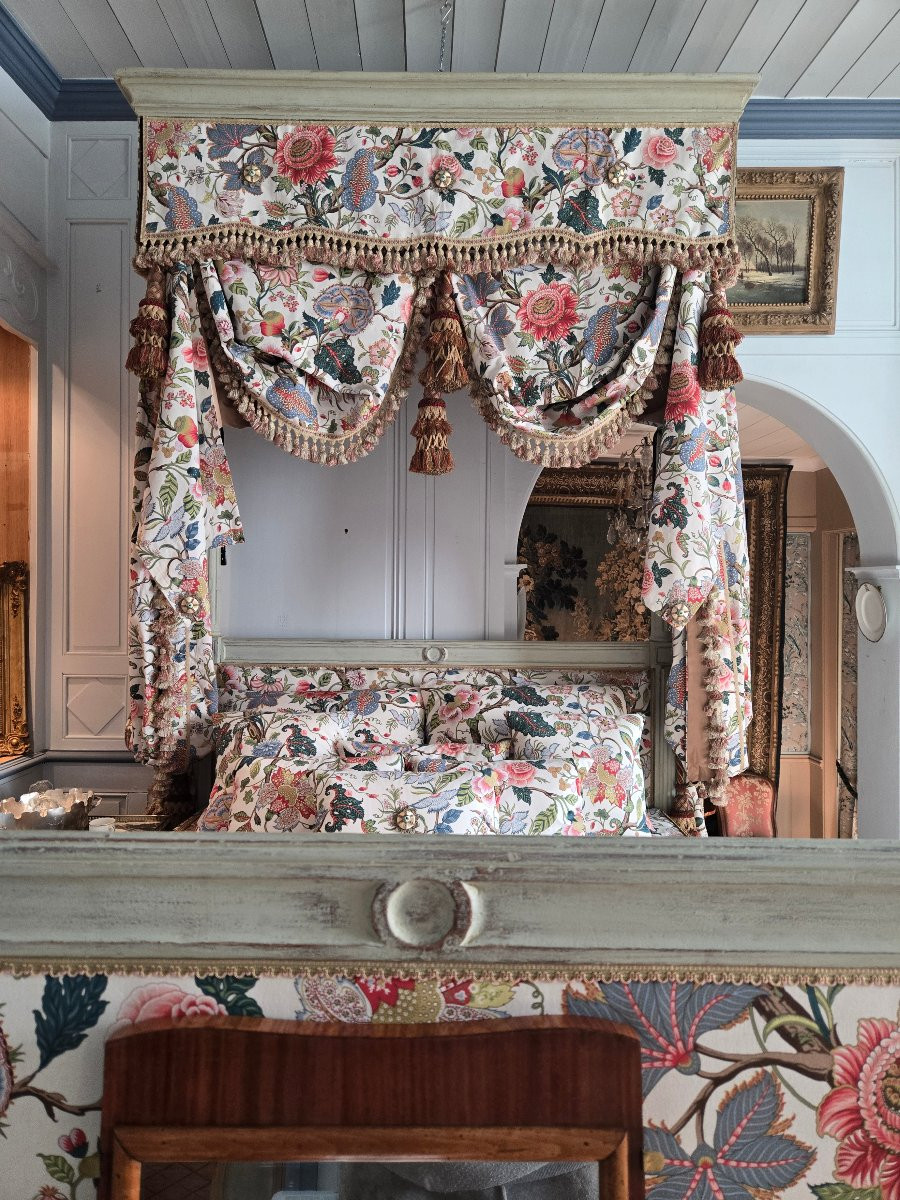 Important lit d’ange d’époque Louis XVI – XVIIIe siècle. -photo-3