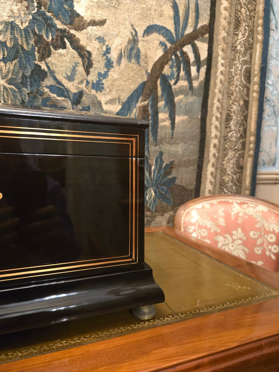 Important Casket With A Count's Crown, Maison Giroux, Paris.  -photo-4