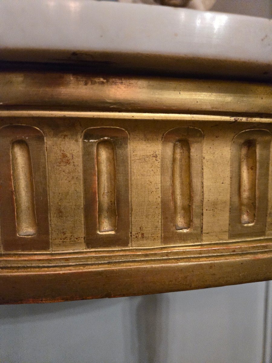 Neoclassical Console In Gilded Wood – Late 19th Century.  -photo-4