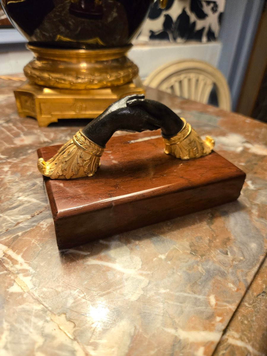 A Charles X Period Paperweight In Patinated And Gilt Bronze, France, Circa 1825.-photo-4