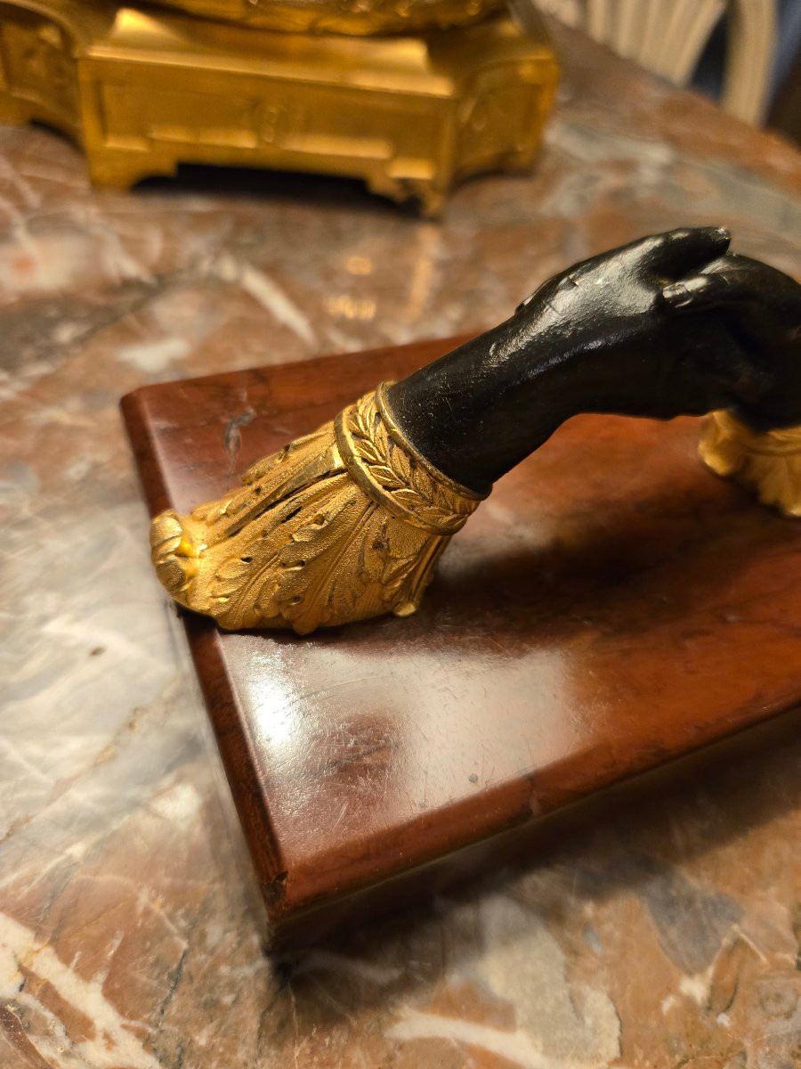 A Charles X Period Paperweight In Patinated And Gilt Bronze, France, Circa 1825.-photo-1