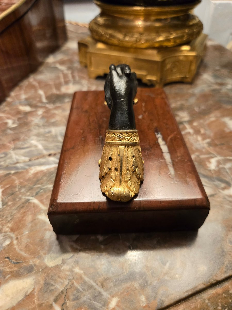 A Charles X Period Paperweight In Patinated And Gilt Bronze, France, Circa 1825.-photo-2