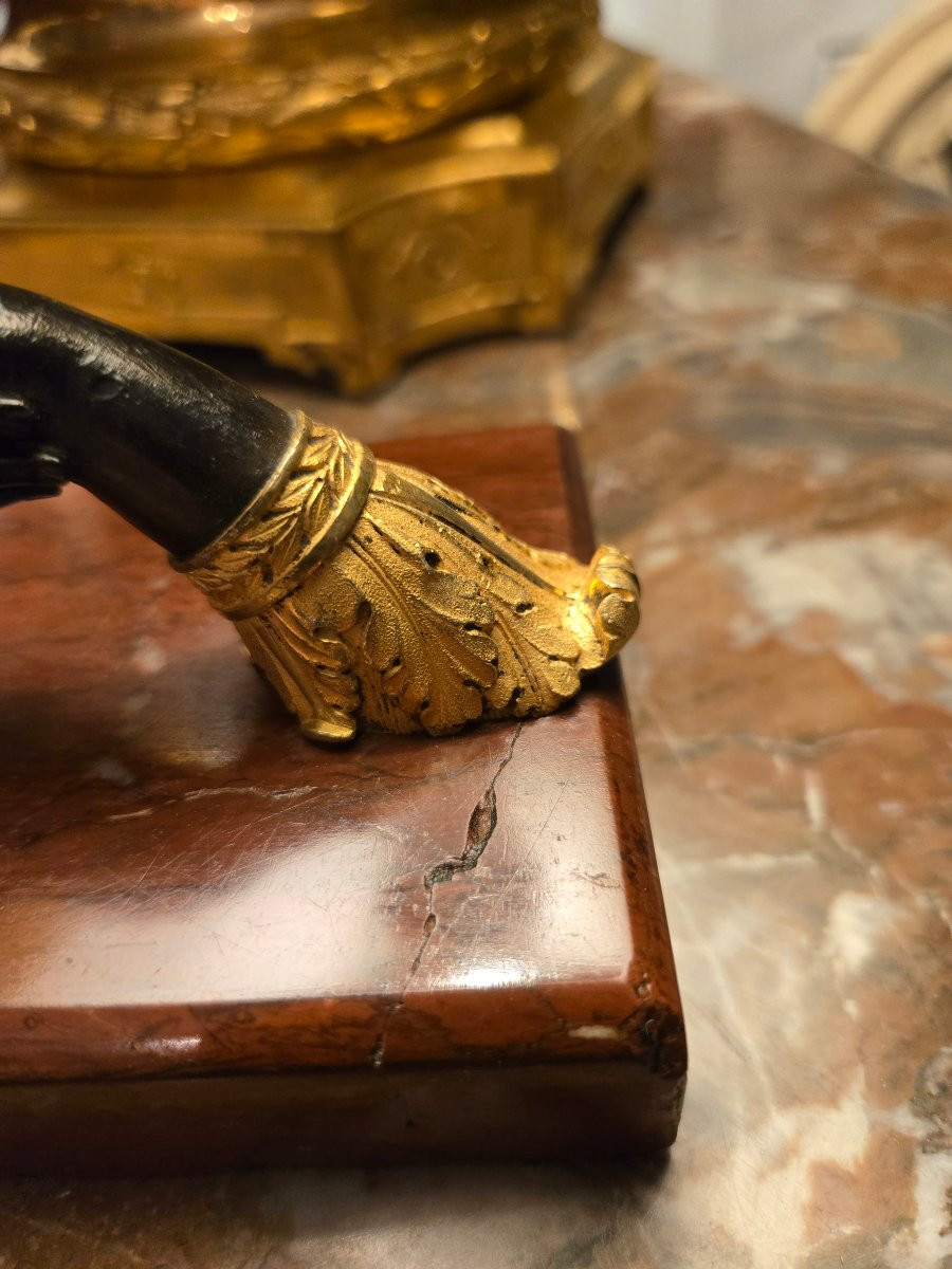 A Charles X Period Paperweight In Patinated And Gilt Bronze, France, Circa 1825.-photo-5