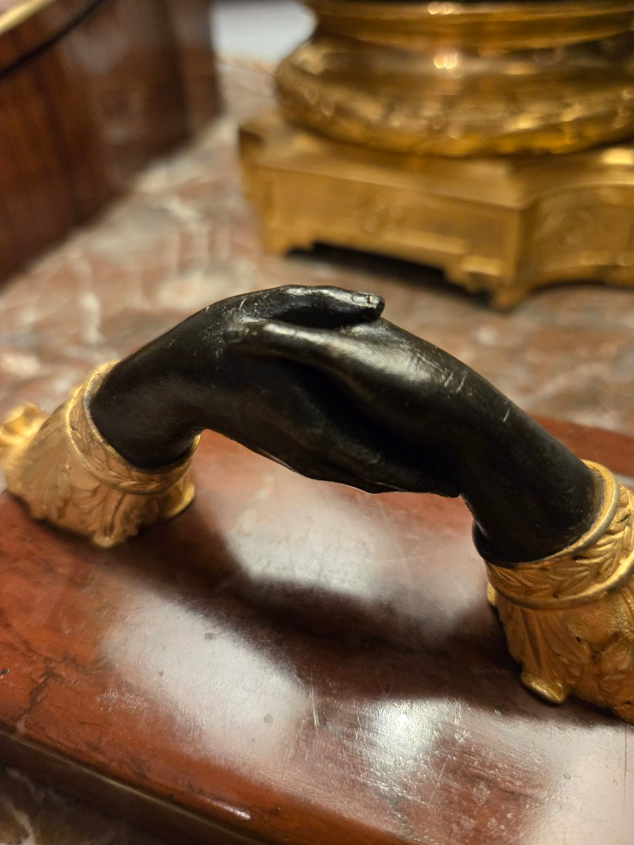 A Charles X Period Paperweight In Patinated And Gilt Bronze, France, Circa 1825.-photo-6