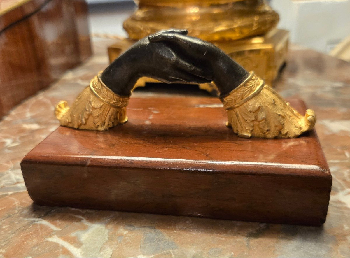 A Charles X Period Paperweight In Patinated And Gilt Bronze, France, Circa 1825.