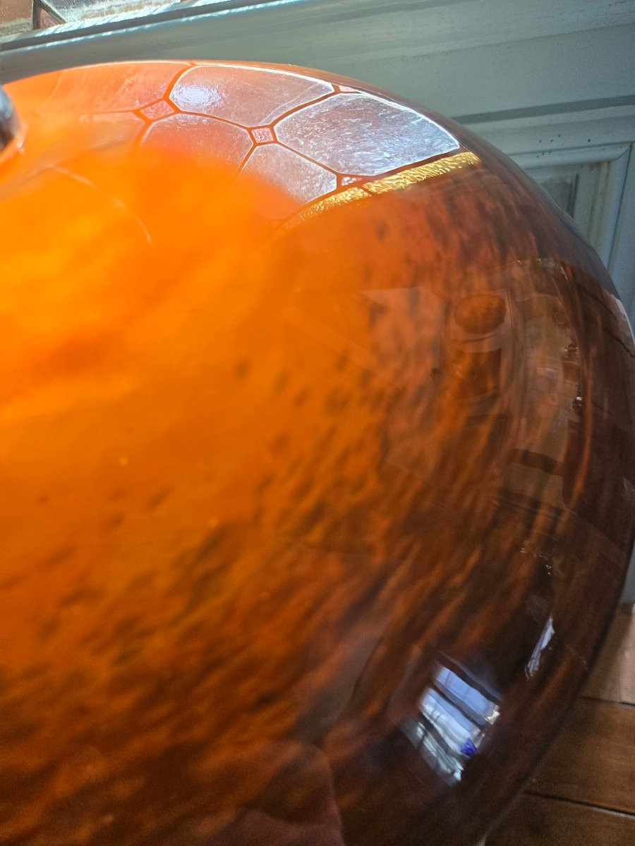 Important Art Deco Marbled Glass Bowl Signed Schneider France, Circa 1925–1935.-photo-6