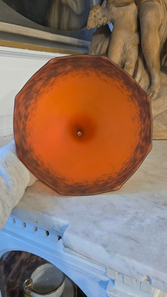 Coupe Art déco en verre marmoréen signée Schneider -photo-3