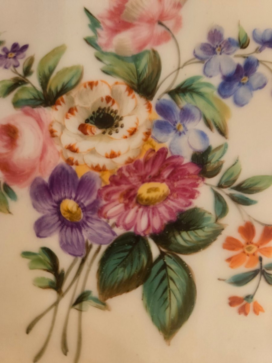 Set Of 12 Porcelain Plates From Paris, Rihouët Factory – Paris, Circa 1830–1840.-photo-3