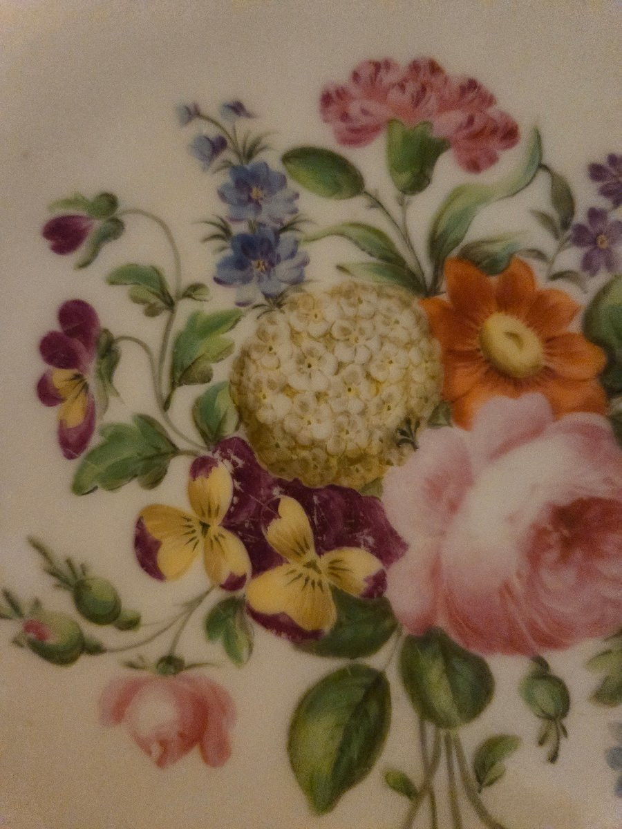 Set Of 12 Porcelain Plates From Paris, Rihouët Factory – Paris, Circa 1830–1840.-photo-3