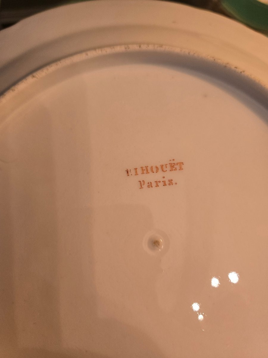 Set Of 12 Porcelain Plates From Paris, Rihouët Factory – Paris, Circa 1830–1840.-photo-6