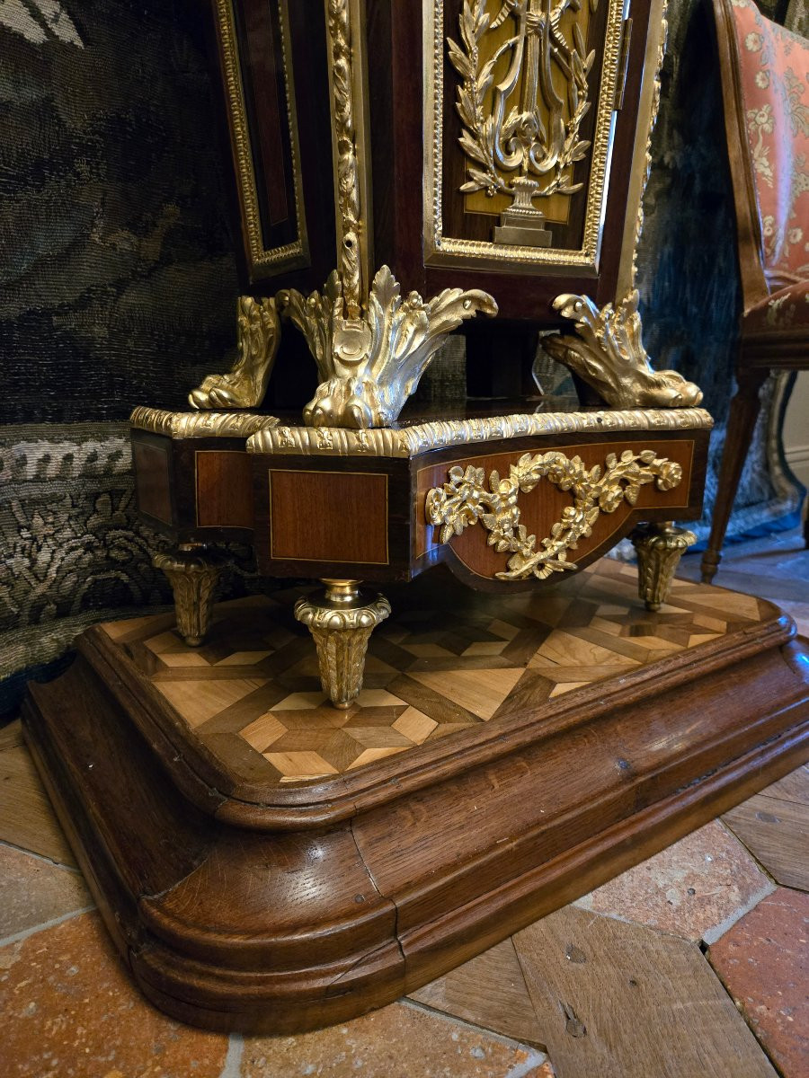 Floor Regulator, After Jh Riesener, Movement By P. Garnier, Second Empire Period.-photo-2