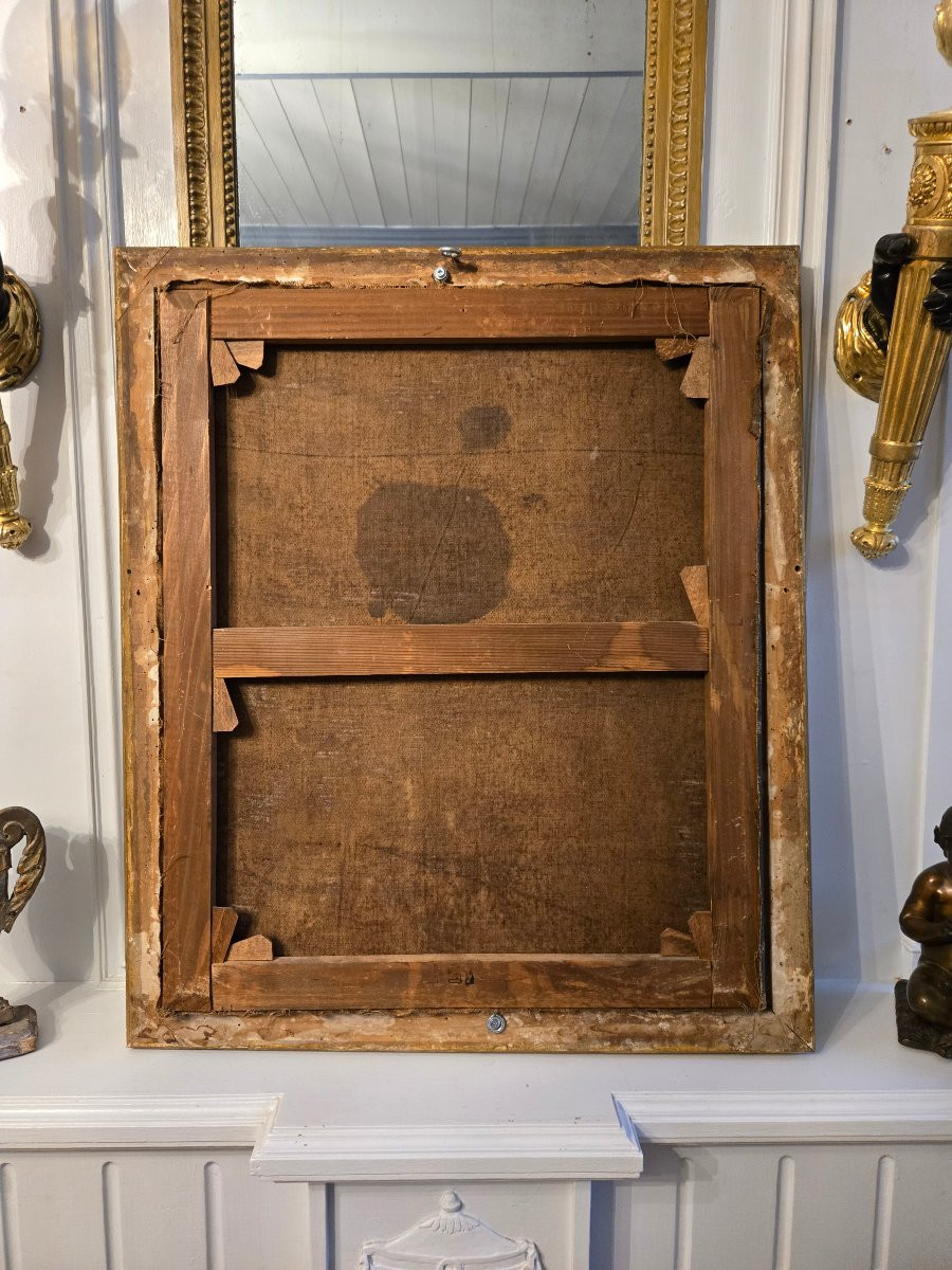 Étude de nu masculin – Huile sur toile École française, XIXe siècle.  -photo-4