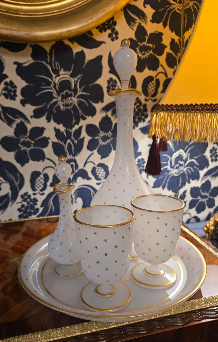 White Opaline Night Service – Charles X Period (1820–1830)