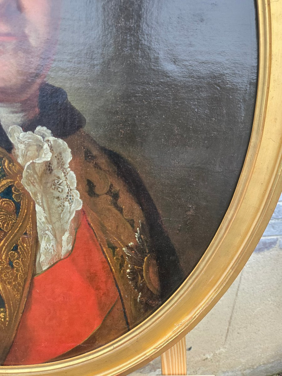 Portrait Of An Aristocrat In The Habit Of The Order Of The Holy Spirit, French School Circa 1770.-photo-4