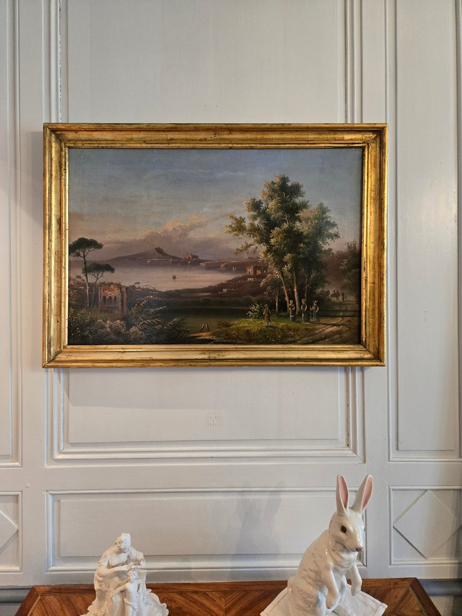 Vue du Vésuve depuis les environs de Pompéi École italienne, fin du XVIIIᵉ – début du XIXᵉ .-photo-4